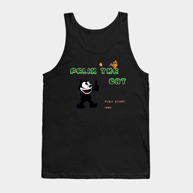 Felix Pixel Retro Gamer Tank Top by Purple lily studio